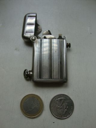Vintage Art Deco Push Button AUTOMATIC Early THORENS Pocket Cigarette LIGHTER 3