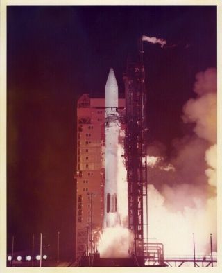 Atlas - Centaur / Orig Nasa 8x10 Press Photo - Oao Spacecraft Launch In 1968