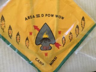 Oa 1967 Area 3 - D Or Iii - D Pow Wow Conclave Neckerchief Camp Minsi Ah’pace Lodge