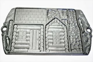 L.  L.  Bean Cast Iron Mold Gingerbread House 1993 John Wright Co.  Two Sided