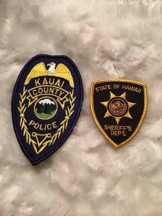 Hawaii Patches - 2 - Kauai County Police State Of Hawaii Sheriff Dept (a106)