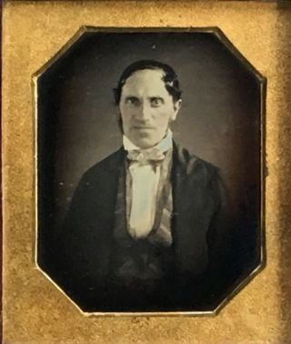 Stylish Elderly Gentleman 1840s Daguerreotype - Early Case Nr