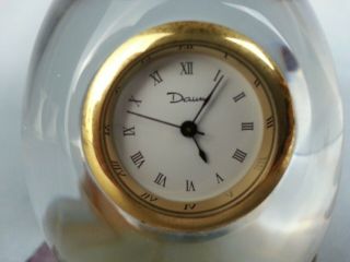 Vintage Daum Art Glass Clock Butterfly 2