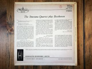Westminster WST14119 - Beethoven - String Quartets Nos.  4 & 9 - SMETANA QUARTET NM 2
