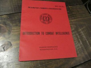 Marine Corps Institute Manuals Mci Introduction To Combat Intelligence C1986