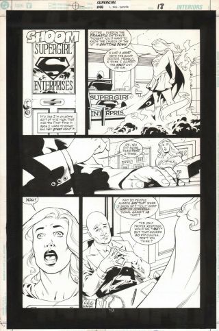 Superman Art Page Supergirl 48 Lex Luthor Signed Peter David Story