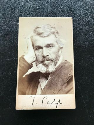 Thomas Carlyle Carte De Visite 1870.  Elliott And Fry.