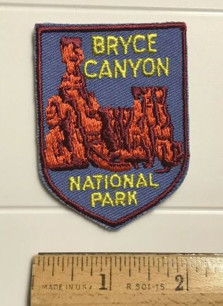Bryce Canyon National Park Utah Rock Hoodoos Souvenir Embroidered Patch Badge