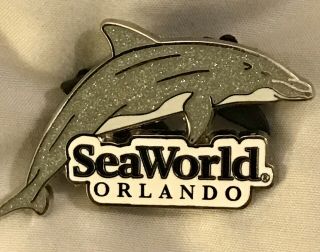 Seaworld Orlando Pin — Single Dolphin With Seaworld Orlando Name