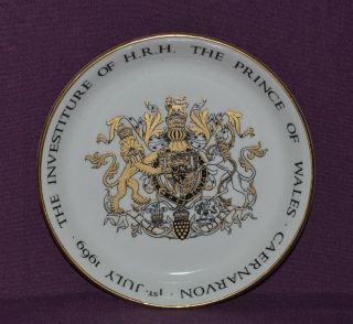 1969 Crown Ducal Plate The Investiture Of H.  R.  H.  The Prince Of Wales Caernarvon