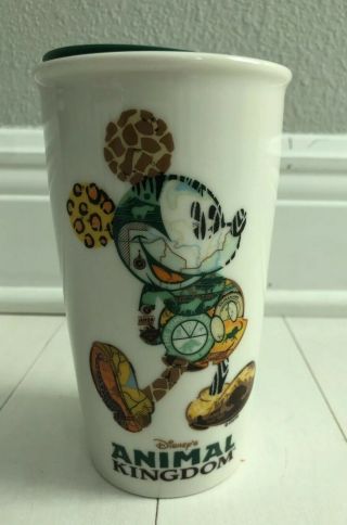 RARE RETIRED Disney Parks Mickey Mouse STARBUCKS Ceramic Tumbler Cup Set 2