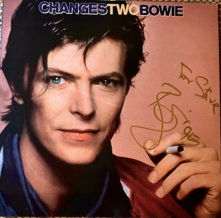Autographed Changestwobowie Signed " For Steve " By David Bowie Rca Promo Lp