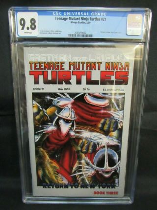 Teenage Mutant Ninja Turtles 21 (1989) Mirage 1 Of 8 On Census Cgc 9.  8 Z838