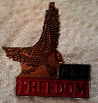 Nra National Rifle Association Freedom Eagle Gold Tone And Enamel Pin