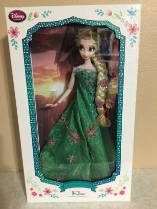 Disney Store Frozen Fever Elsa Limited Edition Doll 1 Of 5000