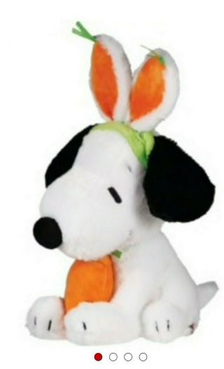 Peanuts 2019 Spring Easter Snoopy Bunny Carrot Musical Animated Plush Dan Dee