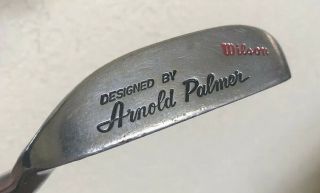 Vintage 60’s Wilson Designed By Arnold Palmer Rh Golf Putter Leather Grip