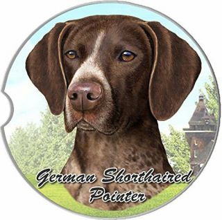German Shorthair Pointer Car Coaster Absorbent Keep Cup Holder Dry Stoneware Dog