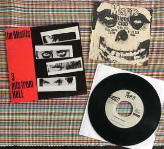 Misfits - 3 Hits From Hell 7 " 1st Press W/insert Kbd Punk Oi Danzig Samhain