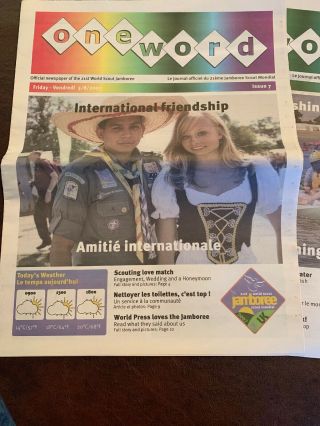 2007 World Scout Jamboree Oneword Newspaper Set Of 12 Issues 2