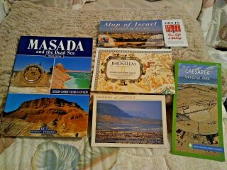 Masada And The Dead Sea Book,  Map Of Israel/jerusalem,  Dead Sea Post Card