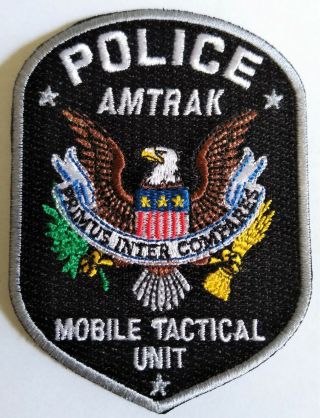 Amtrak Railroad Police Mobile Tactical Unit Patch // Us