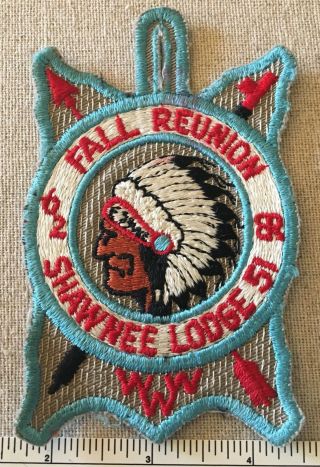 Vintage 1962 Shawnee Lodge 51 Order Of The Arrow Fall Reunion Patch Www Oa Scout
