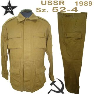 Very Rar Sz.  52 - 4 Cotton Afganka Soviet Sand Camo Field Uniform Afghanka 1989