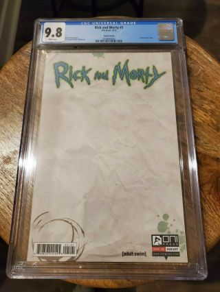 Rick And Morty 1 Sketch Variant Cgc 9.  8 Nm/mint Oni Press - Pins