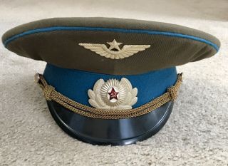 Soviet / Russian Blue Air Force Peaked Visor Hat / Cap