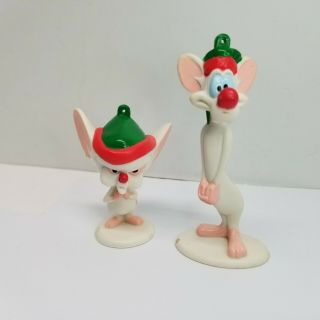 Pinky & The Brain Christmas Ornament Set Warner Bros Looney Tunes 1997 Animaniac
