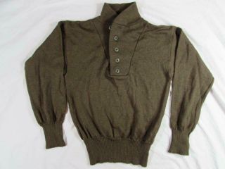 Vtg 80s 1988 Us Army Pullover Sweater Size Large 42 - 44 Military Wool Knit Jeep