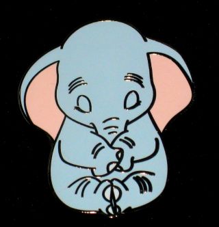 LE 200 Disney Pin ✿ Baby Dumbo the Flying Elephant Sleeping Nap ADORABLE Acme 2