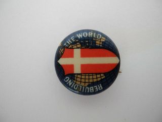 Post Wwi Rebuilding The World Pinback Button Pin Whitehead Hoag Co Cross Shield