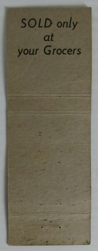 VINTAGE CHRISTIE BROWN AND CO.  MATCHBOOK COVER (INV23969) 2