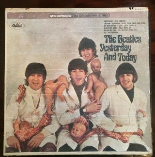 The Beatles Yesterday & Today Butcher Cover Only (peeled) Trunk Cover & Apple Lp