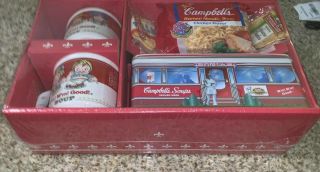 CAMPBELL SOUP CORNER DINER TIN COLLECTIBLE DINNER TWO MUGS/CUPS SET 3