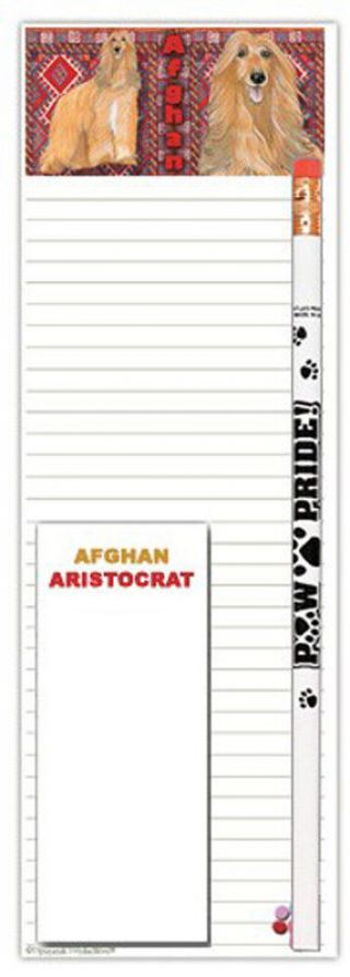 Afghan Hound Notepad & Pencil Gift Set