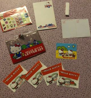 Vintage Hello Kitty Sanrio Stationery Letter Set 1976 Pad Paper Stickers Japan
