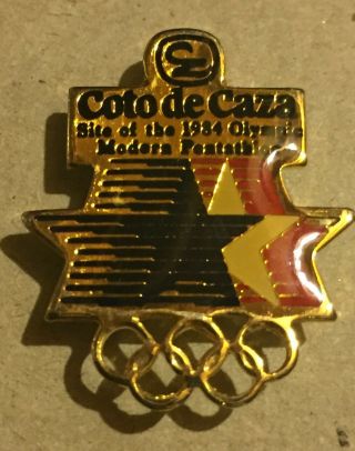 1984 Los Angeles La Olympic Pin Coto De Caza Sponsor