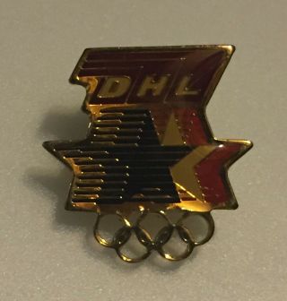 1984 Los Angeles La Olympic Pin Dhl Sponsor Rolling Stars Logo