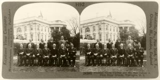 Keystone Stereoview President Coolidge & Cabinet w/H Hoover History 100 Set H92 2