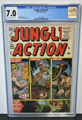 Jungle Action 6 1955 Cgc Graded 7.  0 Joe Maneely,  John Romita,  Syd Shores Atlas
