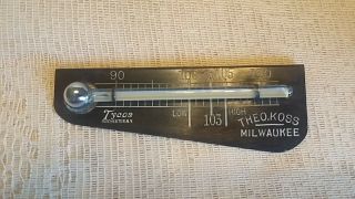 Antique Incubator Thermometer Tycos The O.  Koss Milwaukee 4 " Tall