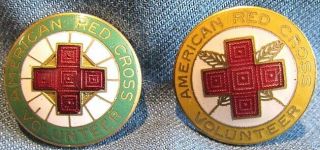 American Red Cross 1923 - 46 Motor Corps & Staff Aide Volunteer Pins