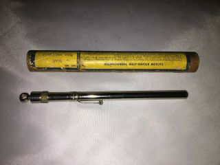 Vtg Taylor Etched Stem Thermometer No.  6142 Meat And Fruit Testing