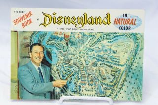 Disneyland Picture Souvenir Book 1955 Guild 36 Color Photos Map Booklet