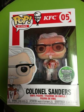 Funko Pop Icon Colonel Sanders Store Exclusive Bloody Custom Peta Kfc Chicken