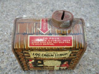 Vintage Log Cabin Syrup Bank