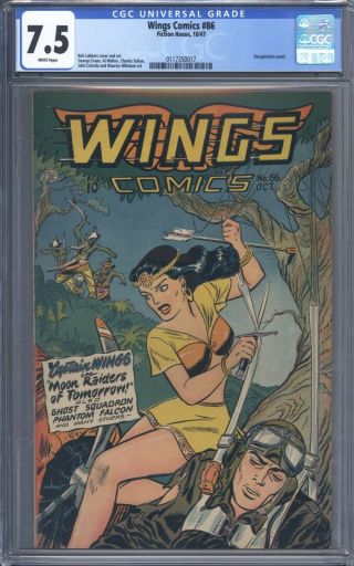 Wings Comics 86 Vol 1 Cgc 7.  5 Decapitation Panel 1947